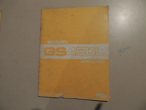 Service manual addendum SUZUKI GS 450 L 1980 Werkstatthandbuch Ergänzung - Bild 1 von 2