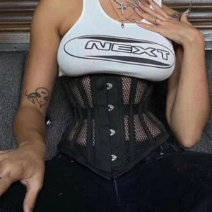 Waspie Mesh Corset Underbust Plus Size Steel Boned Waist Trainer Victorian Belt - Picture 1 of 17