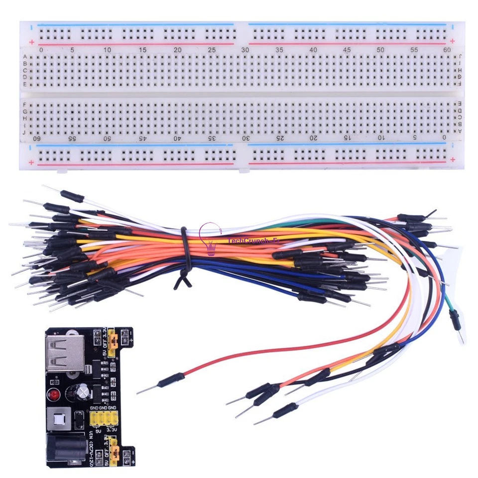 MB-102 Solderless Breadboard Protoboard 830 Tie Points 2 buses Test Circuit New