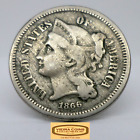 1866 Three-Cent Piece, 3 Cents Nickel - #C30864NQ