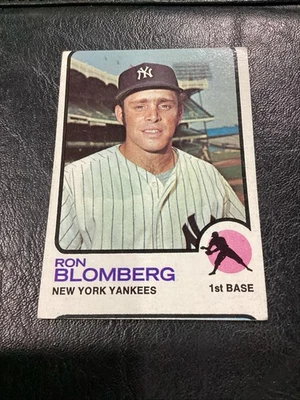 1973 Topps Baseball Ron Blomberg New York Yankees Card #462 Miscut Oddball Rare - Image 1 of 4