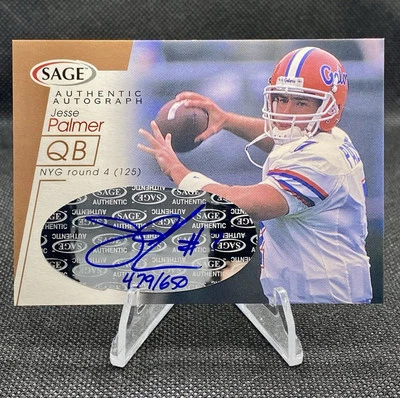 Jesse Palmer 2001 Sage Autograph Orange #A34 /650 - Image 1 of 2