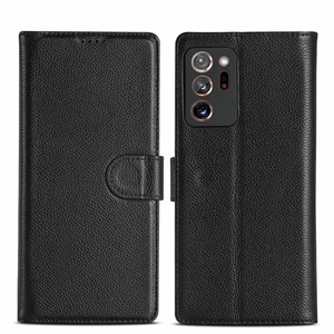 Genuine Leather Wallet Flip Case Cover For Samsung Galaxy Note20 Note20 Ultra 5G - Picture 1 of 18