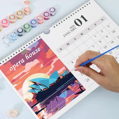 2026 Paint by Number Buildings Calendar - Image 1 of 4