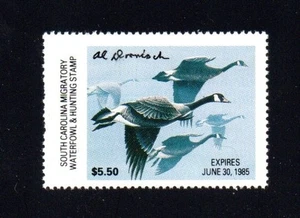 SOUTH CAROLINA    SC4   WATERFOWL DUCK STAMP  1984   MNH  PRISTINE ARTIST SIGNED - Picture 1 of 1