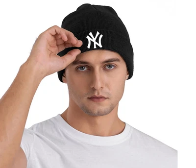 New York Yankees Beanie Hat NY Cuff Winter Warm