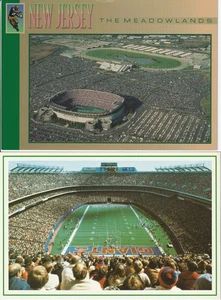 (2) National Football League New York Jets and Giants Football Stadium Postcards - Picture 1 of 2