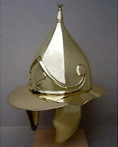 Halloween Greek Roman Knight Armor Boeotian Attic Style Brass Ancient Helmet - Picture 1 of 2