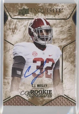 2014 Upper Deck Exquisite Collection Signatures /55 CJ Mosley #93 Rookie Auto RC - Image 1 of 2