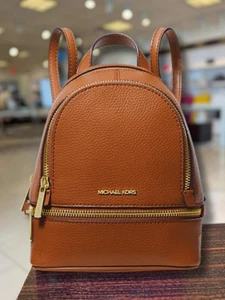 Michael Kors Rhea Extra-Small Damen Pebbled Leder Reißverschluss Tasche Rucksack Gepäck - Bild 1 von 12