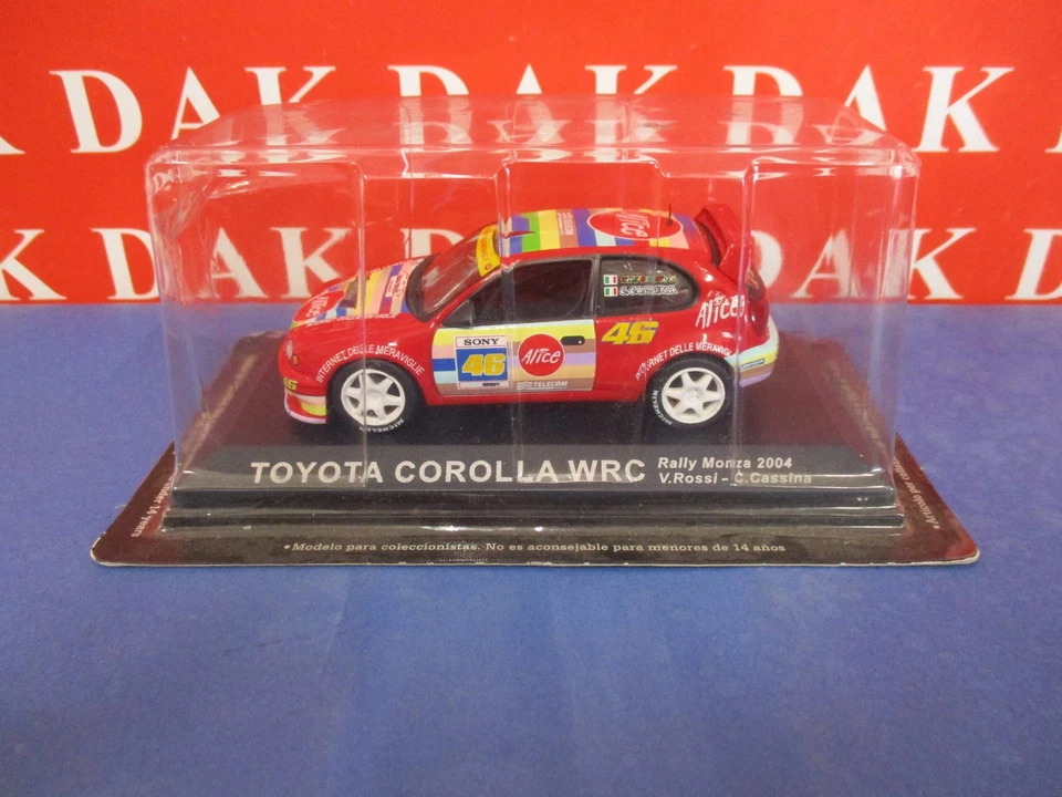 Die cast 1/43 Modellino Auto Toyota Corolla WRC Rally Monza 2004 Valentino Rossi - Immagine 1 di 1