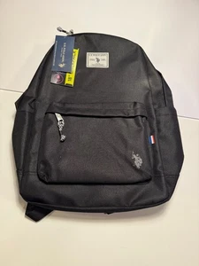 US Polo Assn Rucksack 18 Zoll schwarz mit gepolsterten Riemen Laptopfach verstellbar - Bild 1 von 6