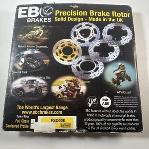 EBC FSD Series Stainless Steel Front Brake Rotor for Big Twins FSD008 - Picture 1 of 7