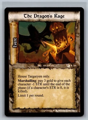 A Game of Thrones CCG The Dragon's Rage #205 Rare GOT TCG Ice and Fire Edition - Image 1 of 2