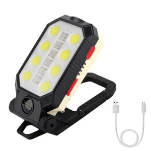 Large LED Work Light COB Inspection Lamp Magnetic Torch USB Rechargeable For Car - Picture 1 of 20