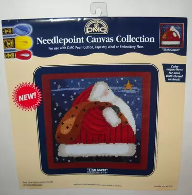 DMC Needlepoint Canvas Collection Christmas STAR GAZER Santa NC031 No Thread NEW - Image 1 of 4