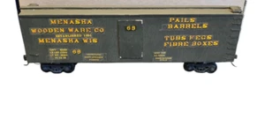 Vintage HO Scale 50' Box Car Kadee Built From Wood Kit Menasha WI Ready To Run - Picture 1 of 5