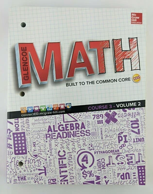 Glencoe Math Built to the Common Core Course 3 Volume 2 Workbook Home School - Image 1 of 4