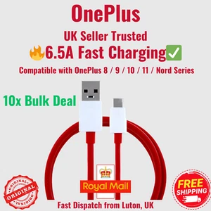10x Original OnePlus Warp Charge USB-C Cables – 6.5A - for 65W – UK Bulk Lot - Picture 1 of 2