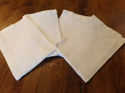 4 Serviettes Lin Damassé - Photo 1/4