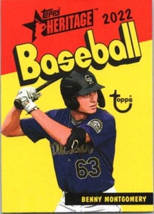 2022 Topps Heritage Minor League #73PC-6 Benny Montgomery 1973 Pack Cover - Picture 1 of 2