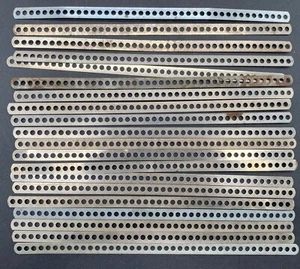 (20) GILBERT ERECTOR SET PART J 41-HOLE STRIP, PERFORATED METAL STRIPS, USED - Picture 1 of 4
