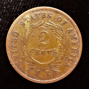 1865 2 Cents. High Grade - Picture 1 of 2