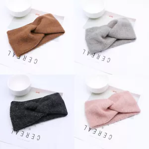 Invierno Crochet Tejido Cruz Dulce Mujeres Diademas Turbante Banda para el cabello Damas - Imagen 1 de 14