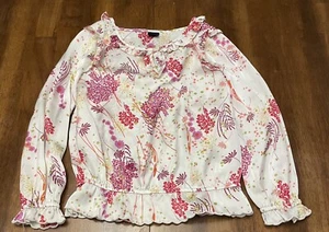 GapKids Girls Size S (6-7) Long Sleeved Blouse Floral Print Multicolored - Picture 1 of 3