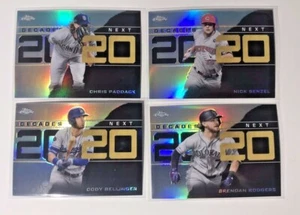 Lot 4x 2020 Topps Chrome Update DECADE'S NEXT Rodgers, Senzel, Bellinger Paddack - Picture 1 of 2
