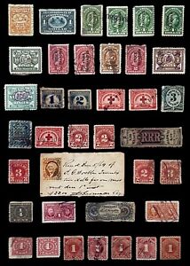 USA Lot of OLD MIXED Revenue Stamps, Used, Hinged ...