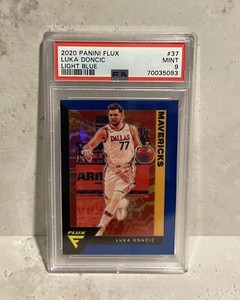 2020 Panini Flux Luka Doncic Light Blue Prizm #37 PSA MINT 9