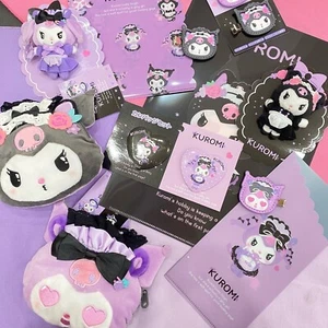 Kuromi Gothic Bunny Tsundere Lolita Maid Cafe My Melody Plush Brooch Pins Brush - Picture 1 of 7