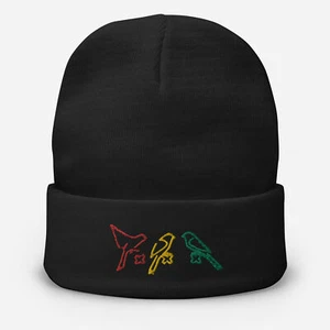 Ajax Amsterdam ""Drei kleine Vögel"" Bob Marley bestickte Beanie Fußballmütze - Bild 1 von 7