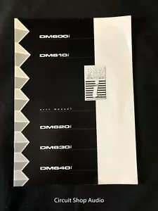 Originale B&W DM600i DM610i DM620i DM630i DM640i / manuale utente - Foto 1 di 1
