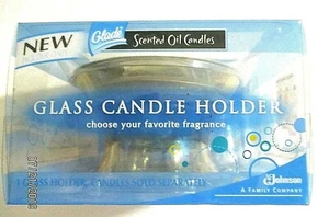 PORTACANDELE in vetro tondo alto 2,5" per candele olio profumate Johnson Glade   - Foto 1 di 5