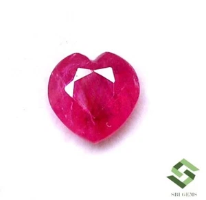 9x9x5 mm Natural Mozambique Ruby Heart Shape Cut 3.33 Cts Loose Certified Gems - Picture 1 of 9