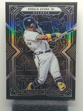 2022 Panini Chronicles RONALD ACUNA JR. Obsidian #40 - Atlanta Braves Centered 