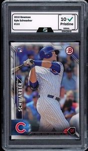2016 Bowman #122 Kyle Schwarber GRADED 10 GEM Mint Rookie Card RC - Picture 1 of 2