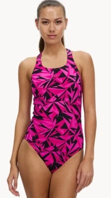 Speedo Hyperboom Medalist Pink Swimsuit UK 6 28” - Image 1 of 3
