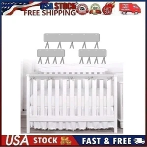3/4Pcs Crib Rail Covers Protector Safe Teething Guard Wrap for Standard Crib - Picture 1 of 11