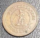 Knickerbocker Currency  Iou One Cent Copper Civil War Token