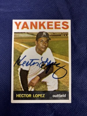 Hector Lopez Signed Authentic 1964 Topps New York Yankees Autograph - Image 1 of 2
