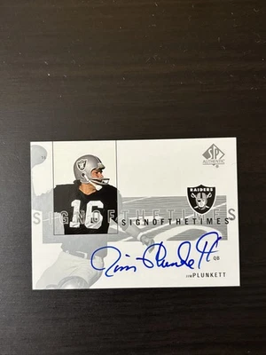Jim Plunkett 2001 SP Authentic Sign of the Times Autograph #JP Auto Signature - Image 1 of 2