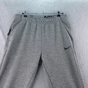 Nike Therma Fit Mens M Gray Athletic Jogger Pants Sweatpants Zipper Pocket - Picture 1 of 7