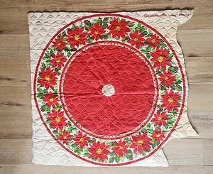 Vintage Cranston Weihnachtsstern gesteppter Weihnachtsbaum Rock unvollendet 35" - Bild 1 von 9