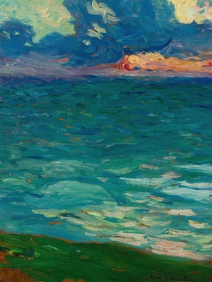 Henri Martin - Au Bord De La Mer, Museum quality art print - Image 1 of 2