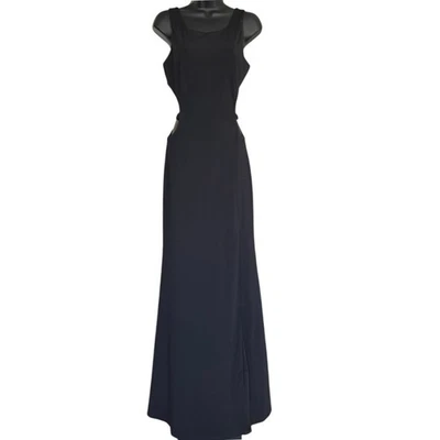Nuevo con etiquetas Maxi Vestido Steppin Recortado Talla 7 Negro Formal Baile de graduación Noche Abertura Foto 1 de 4