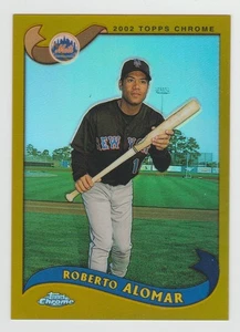 ROBERTO ALOMAR Mets 2002 Topps cromo dorado refractor #520 SP paralelo patio SSP - Imagen 1 de 2