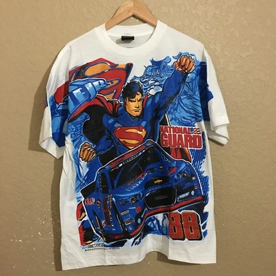 Superman Nascar Dale Jr All Over Print T-Shirt XL Modern - Image 1 of 4